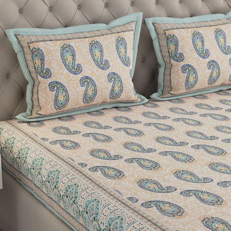 Buy Suyash Printed Bedsheet - Cream Bedsheets from Vaaree