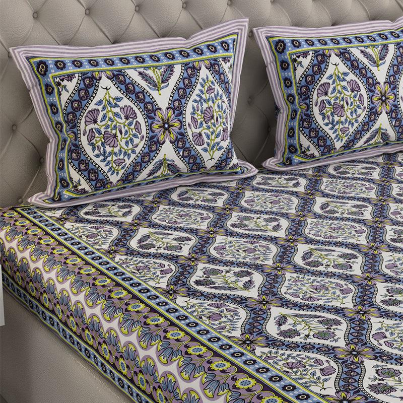 Buy Kirthi Printed Bedsheet - Blue Bedsheets from Vaaree