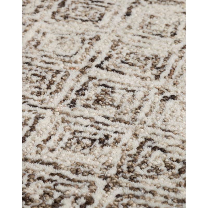 Buy Timeless Textures Hand Tufted Rug - Brown & White Rugs from Vaaree