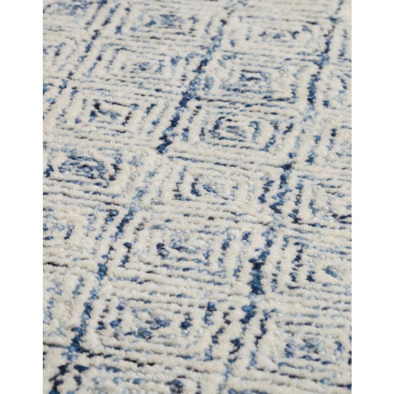 Buy Timeless Textures Hand Tufted Rug - Blue & White Rugs from Vaaree