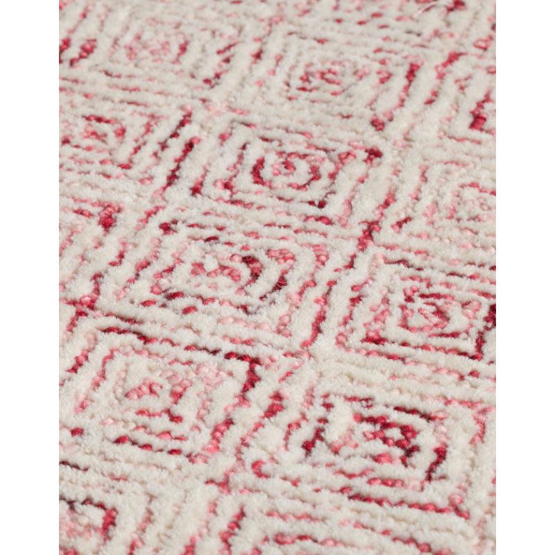 Buy Timeless Textures Hand Tufted Rug - Pink & White Rugs from Vaaree