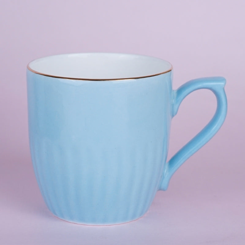 Mug & Tea Cup - Glimo Sky Blue Mug (200 ML) - Set Of Six