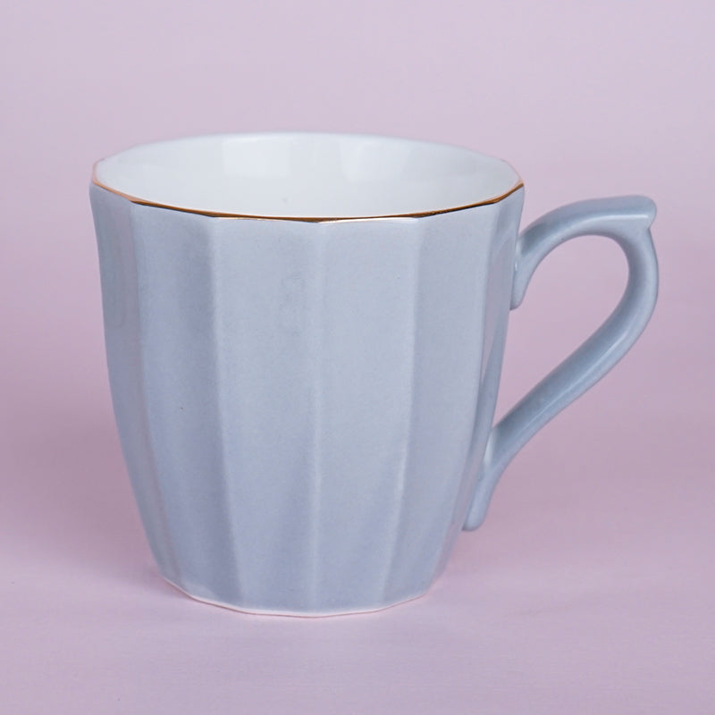 Mug & Tea Cup - Ereva King Grey Mug (200 ML) - Set Of Six