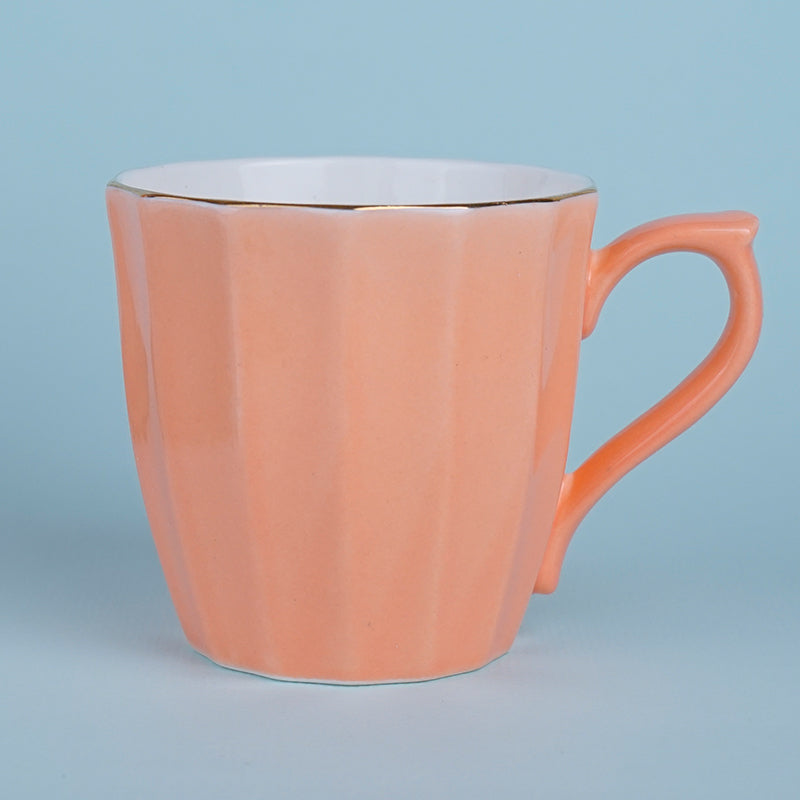 Mug & Tea Cup - Ereva Orange Mug (200 ML) - Set Of Six