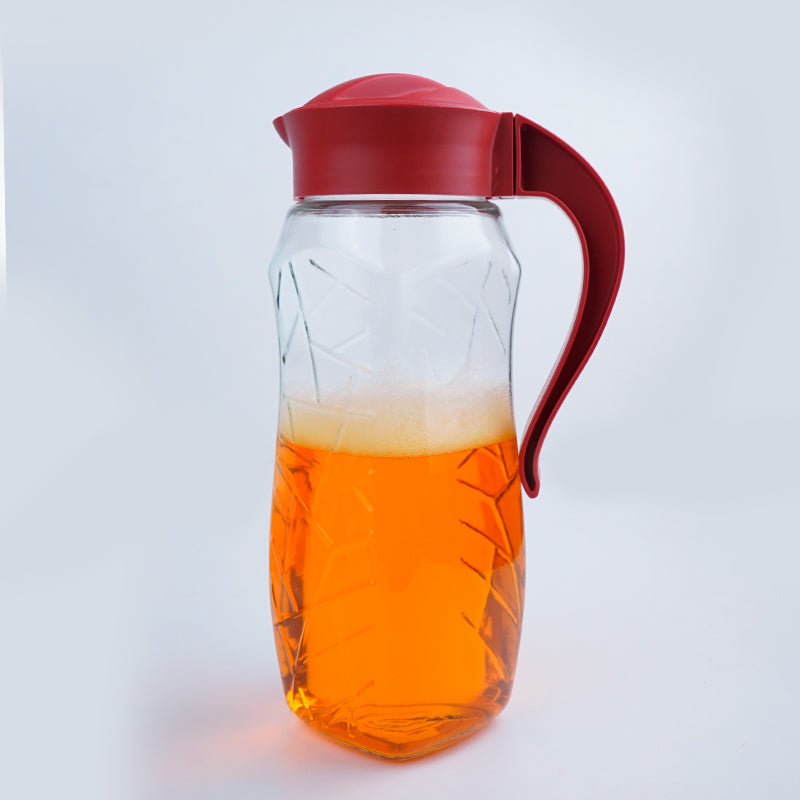 Jug - Domana Sema Transparent Jug With Red Lid - 1600 ML