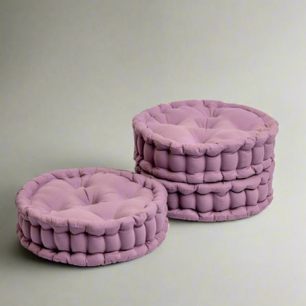 Buy Aidan Floor Cushion (Lilac Purple) - Set Of Three Floor Cushions from Vaaree