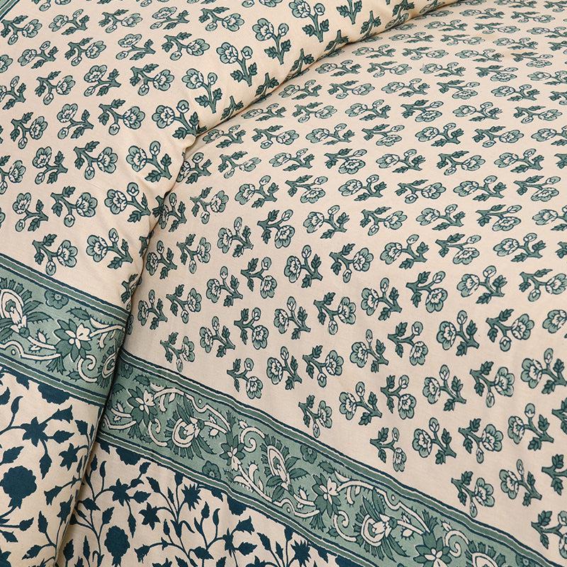 Buy Ginnia Printed Bedsheet - Green Bedsheets from Vaaree