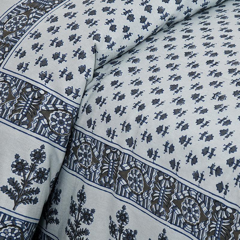 Buy Koleen Printed Bedsheet - Blue Bedsheets from Vaaree