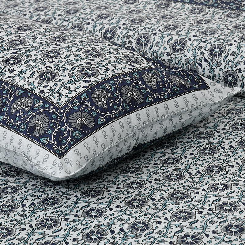 Buy Mridula Printed Bedsheet - Blue Bedsheets from Vaaree