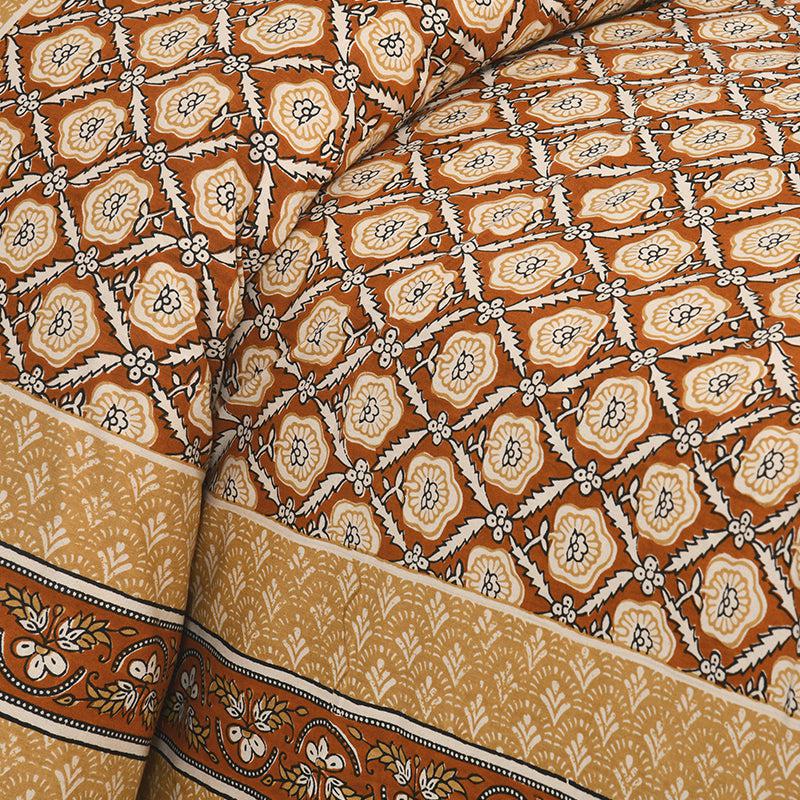 Buy Opala Printed Bedsheet - Brown Bedsheets from Vaaree