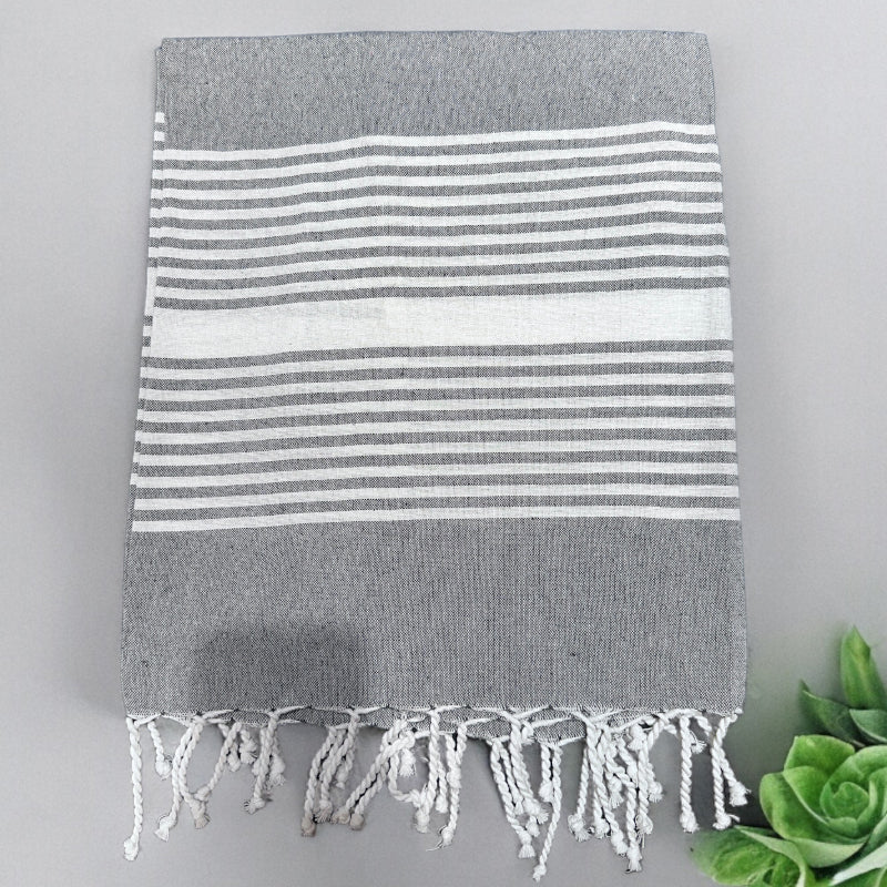 Buy Darsha Bath Towel - Dark Grey Bath Towels from Vaaree