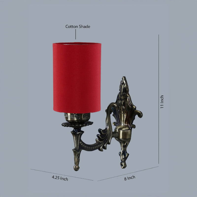 Wall Lamp - Vista Edrel Cylindrical Wall Lamp - Red