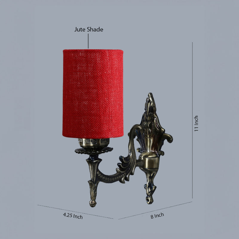 Buy Vista Edrel Cylindrical Wall Lamp - Maroon Wall Lamp from Vaaree