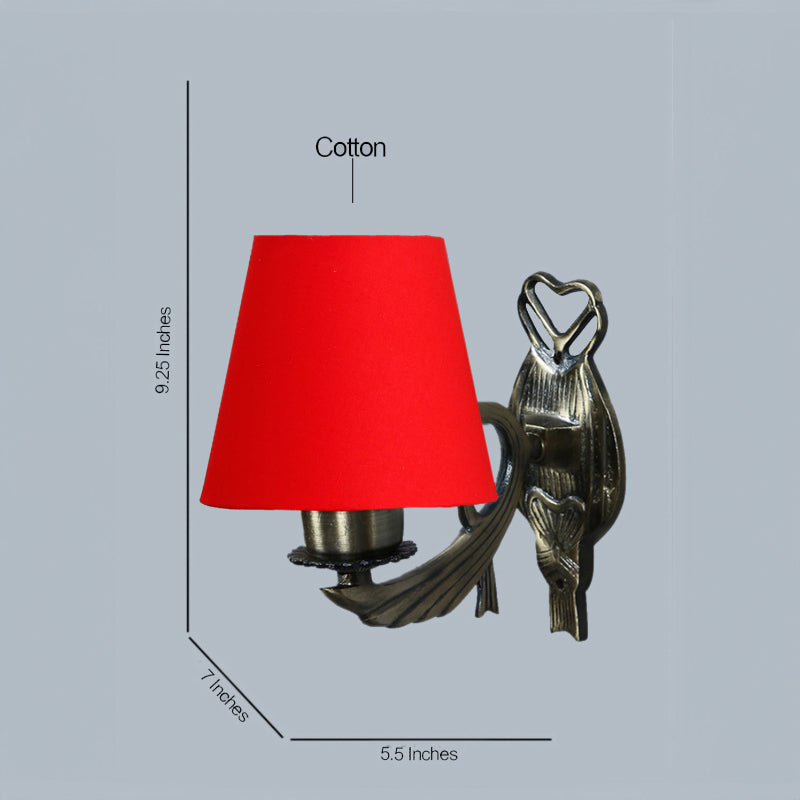 Buy Love Gleam Atva Conical Wall Lamp - Red Wall Lamp from Vaaree