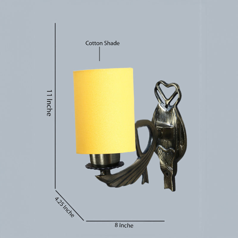 Buy Love Gleam Atva Cylindrical Wall Lamp - Yellow Wall Lamp from Vaaree