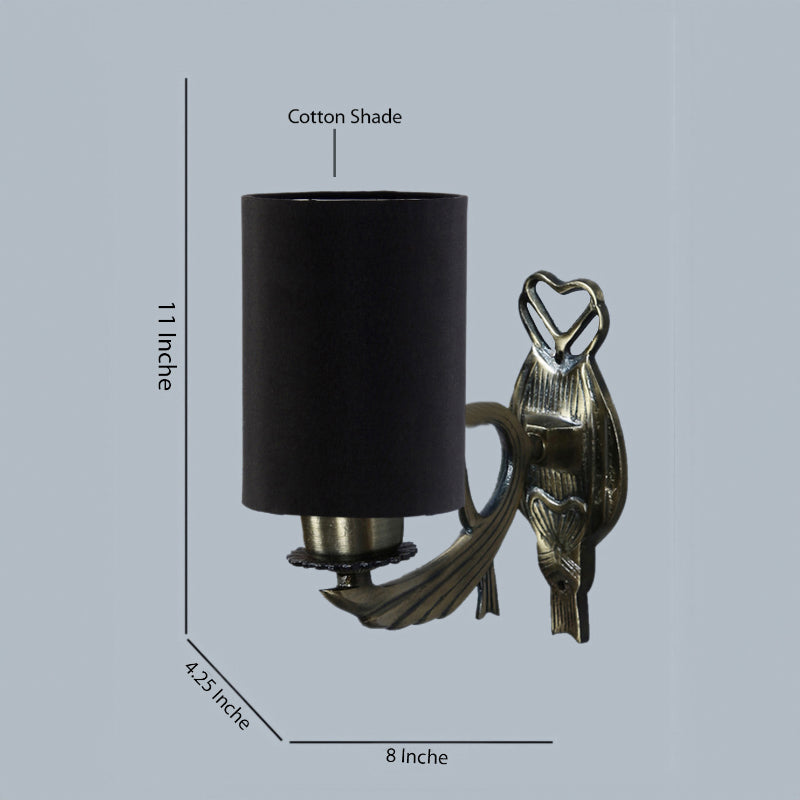 Wall Lamp - Love Gleam Atva Cylindrical Wall Lamp - Black