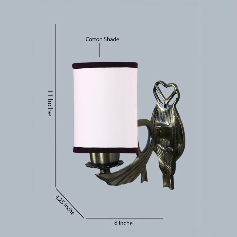 Wall Lamp - Love Gleam Atva Cylindrical Wall Lamp - White & Black