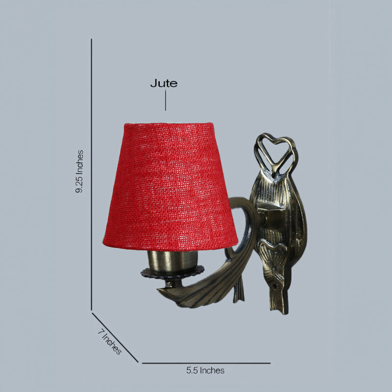 Wall Lamp - Love Gleam Atva Conical Wall Lamp - Maroon