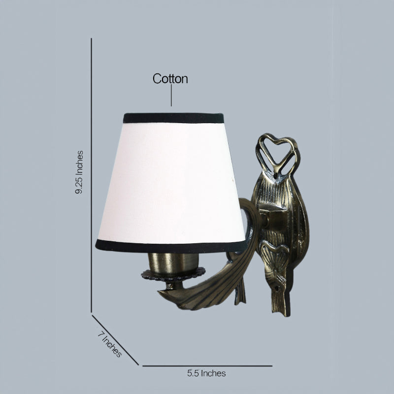 Wall Lamp - Love Gleam Atva Conical Wall Lamp - White & Black