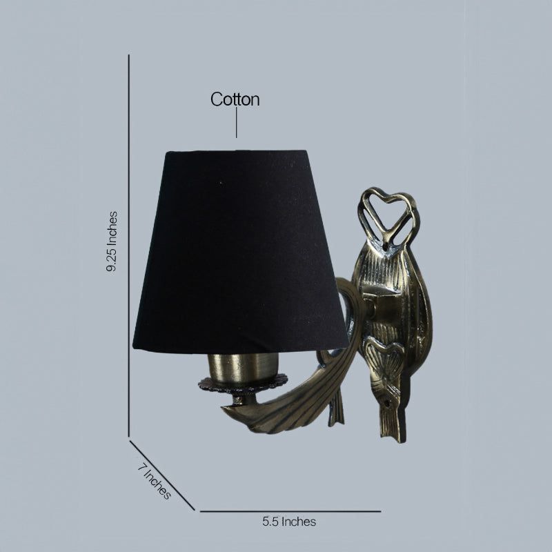 Wall Lamp - Love Gleam Atva Conical Wall Lamp - Black