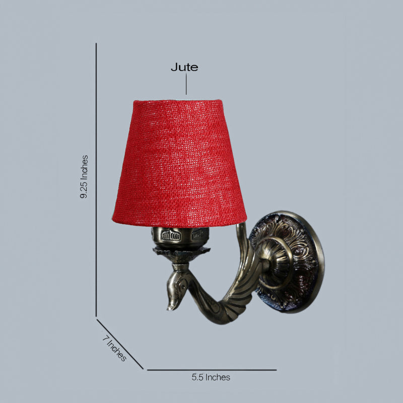 Wall Lamp - Amro Retro Conical Wall Lamp - Maroon