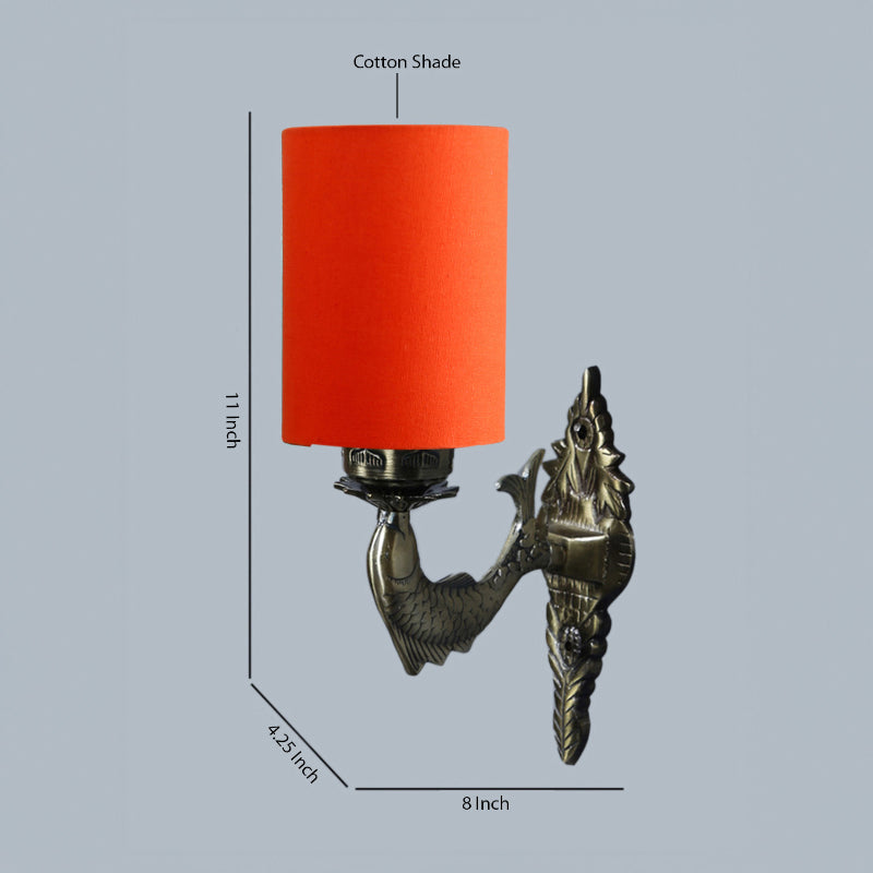 Buy Ziada Stiva Cylindrical Wall Lamp - Orange Wall Lamp from Vaaree