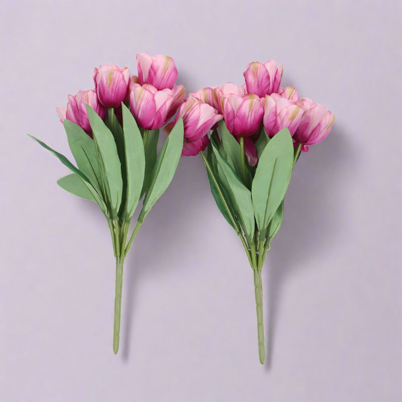 Buy Faux Wild Tulip Bunch (Purple) - Set Of Three Artificial Flowers from Vaaree