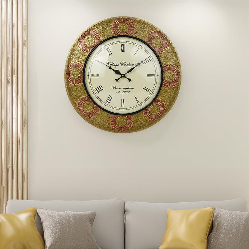 Buy Denera Floral Wall Clock Wall Clock from Vaaree