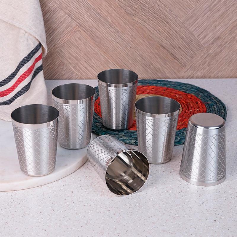 Buy Tagis Stainless Steel Tumbler (300 ML) - Set Of Six Tumbler from Vaaree