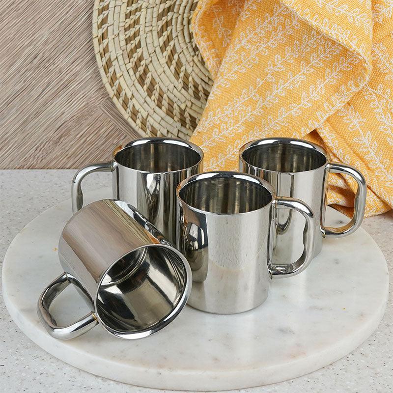 Buy Martha Stainless Steel Mug (200 ML) - Set Of Four Mug & Tea Cup from Vaaree