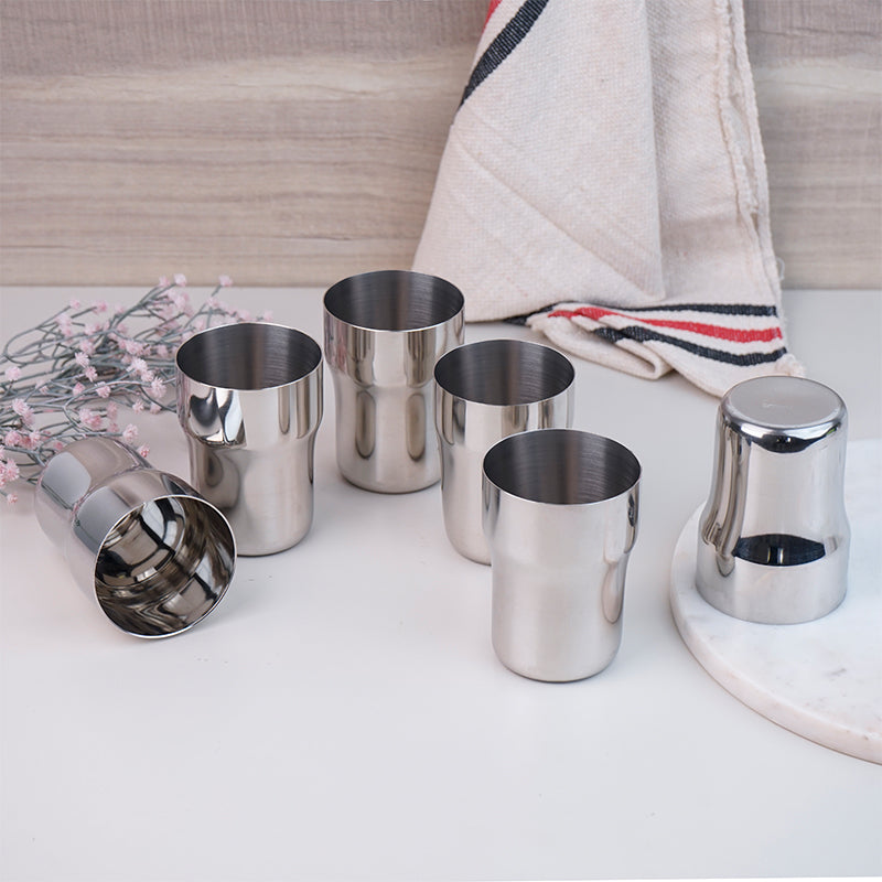 Buy Jenvo Stainless Steel Tumbler (300 ML) - Set Of Six Tumbler from Vaaree