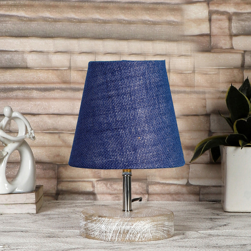 Table Lamp - Renvo Table Lamp With Jute Shade - Blue