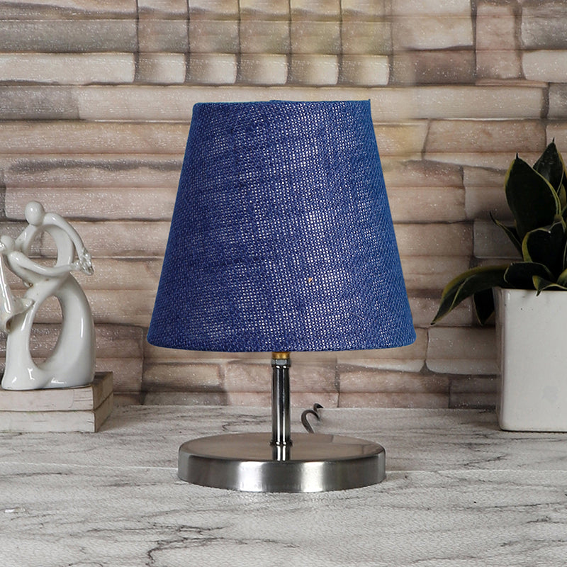 Table Lamp - Vidro Table Lamp With Jute Shade - Blue