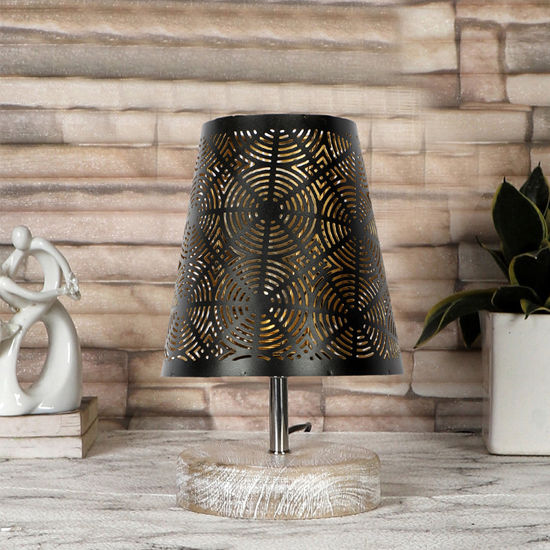 Table Lamp - Rexa Etched Table Lamp - Black