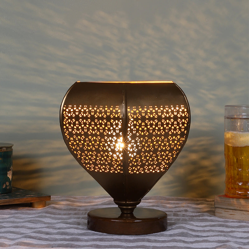 Table Lamp - Gitana Glory Table Lamp With Brown Base