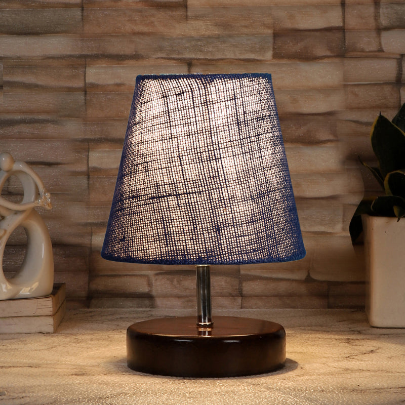 Table Lamp - Mita Table Lamp With Jute Shade - Blue