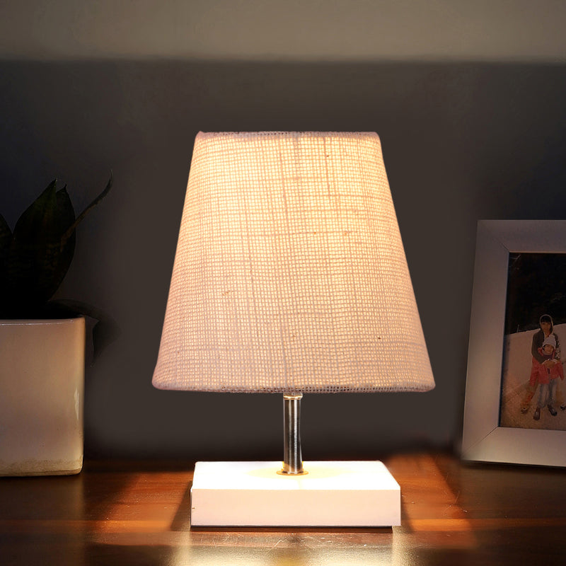 Table Lamp - Alsa Table Lamp With Jute Shade - White