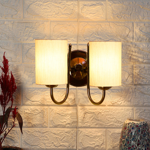 Wall Lamp - Veda Duo Cylindrical Wall Lamp - Off White