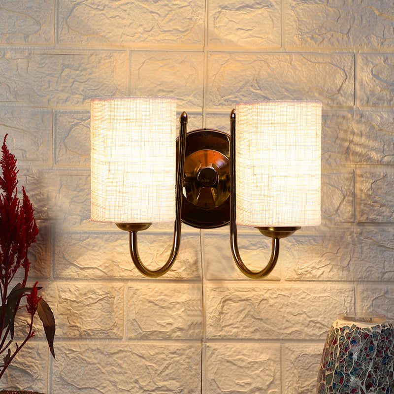 Wall Lamp - Veda Duo Cylindrical Wall Lamp - White