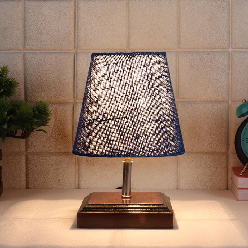 Table Lamp - Niksha Table Lamp With Jute Shade - Blue