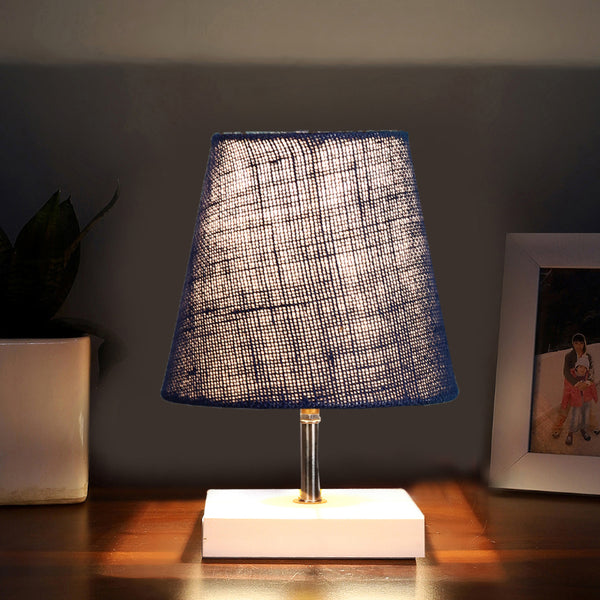 Buy Alsa Table Lamp With Jute Shade - Blue Table Lamp from Vaaree