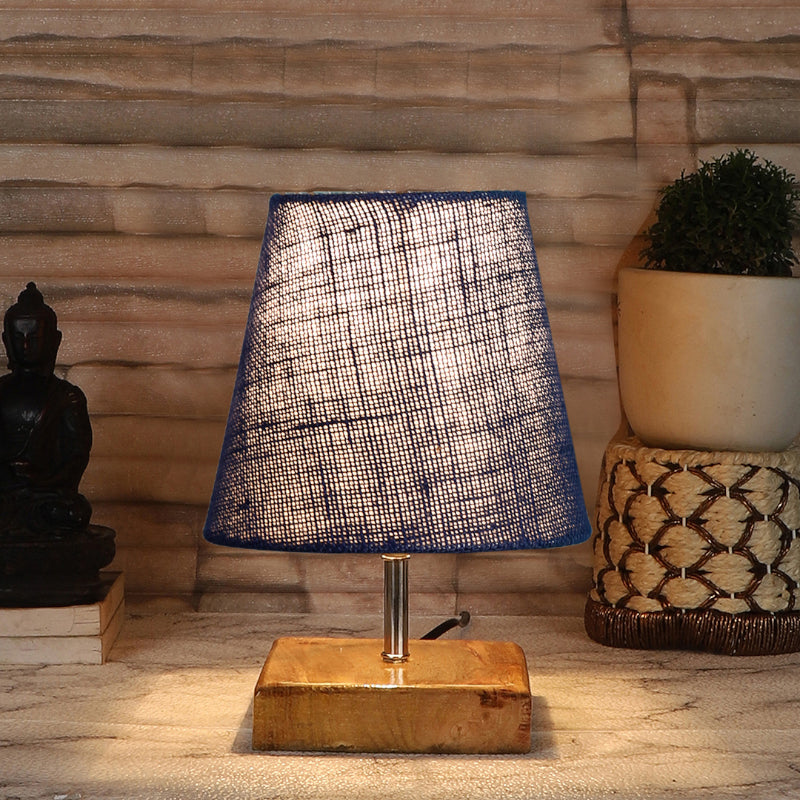 Table Lamp - Tryda Table Lamp With Jute Shade - Blue