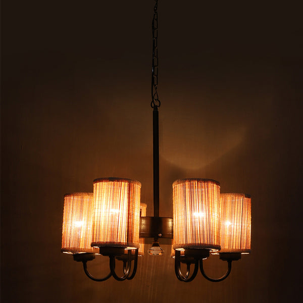 Buy Alura Viya Chandelier - Beige Ceiling Lamp from Vaaree