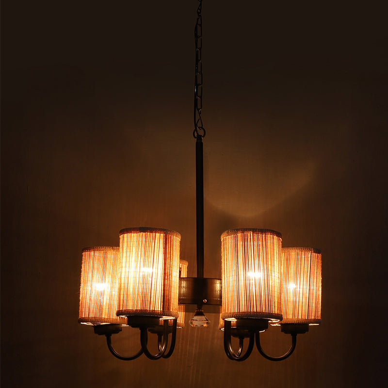 Buy Alura Viya Chandelier - Beige Ceiling Lamp from Vaaree