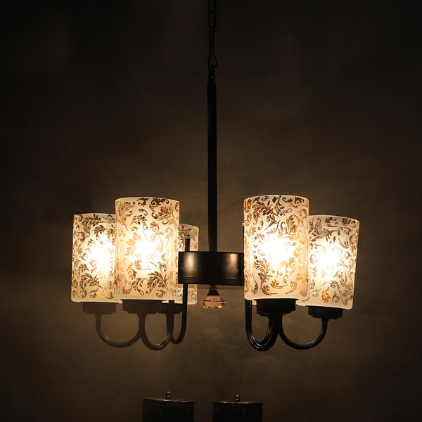 Ceiling Lamp - Floral Mist Glass Viya Chandelier