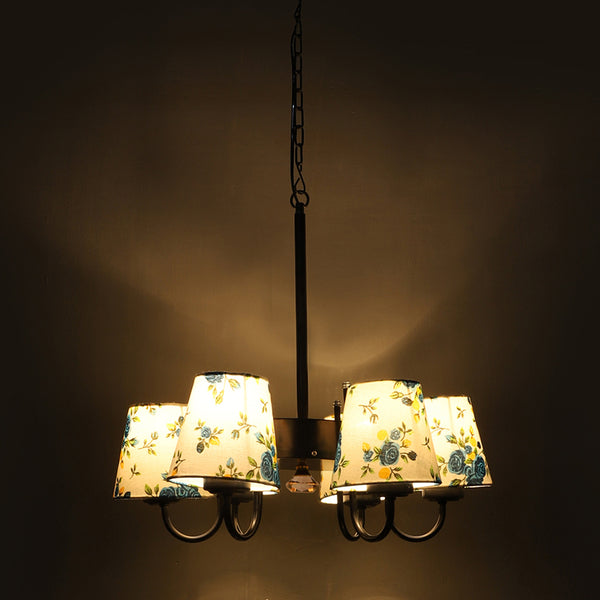 Ceiling Lamp - Blue Fleur Conical Viya Chandelier