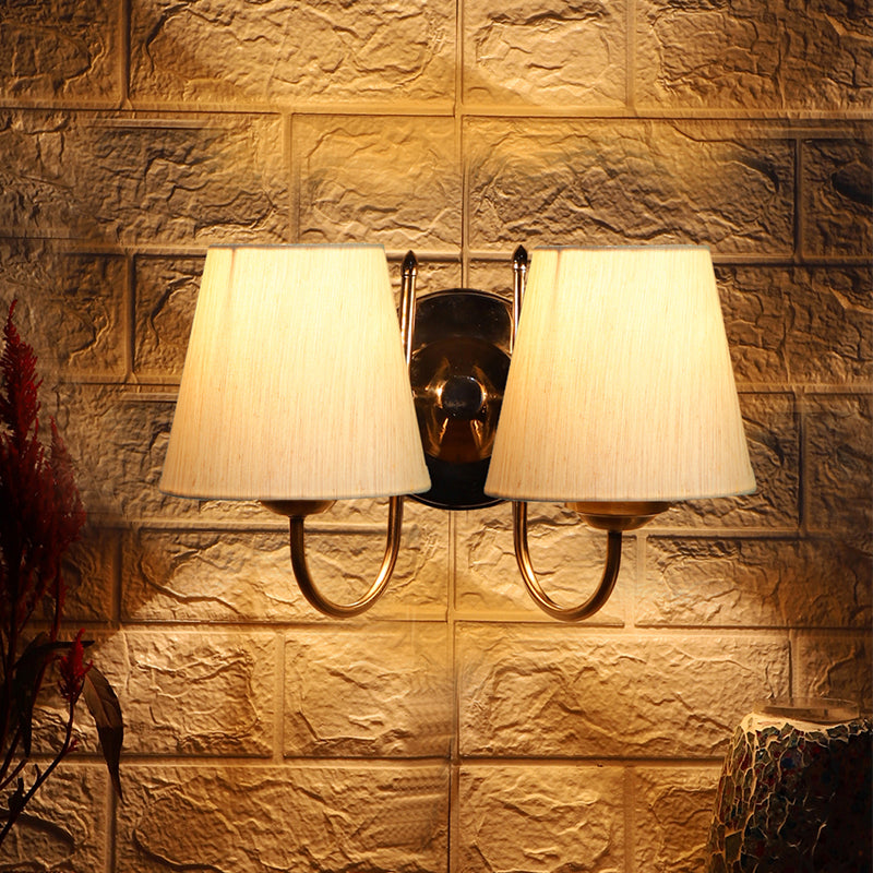 Wall Lamp - Veda Duo Conical Wall Lamp - Off White