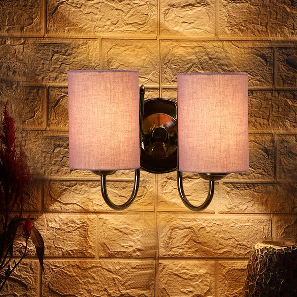 Buy Veda Duo Cylindrical Wall Lamp - Grey Wall Lamp from Vaaree