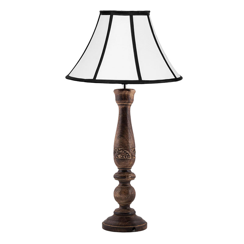 Table Lamp - Nihara Diya Wooden Table Lamp - Off White