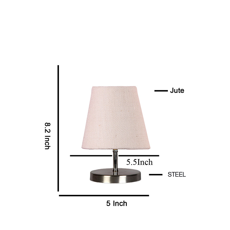 Table Lamp - Vidro Table Lamp With Jute Shade - White